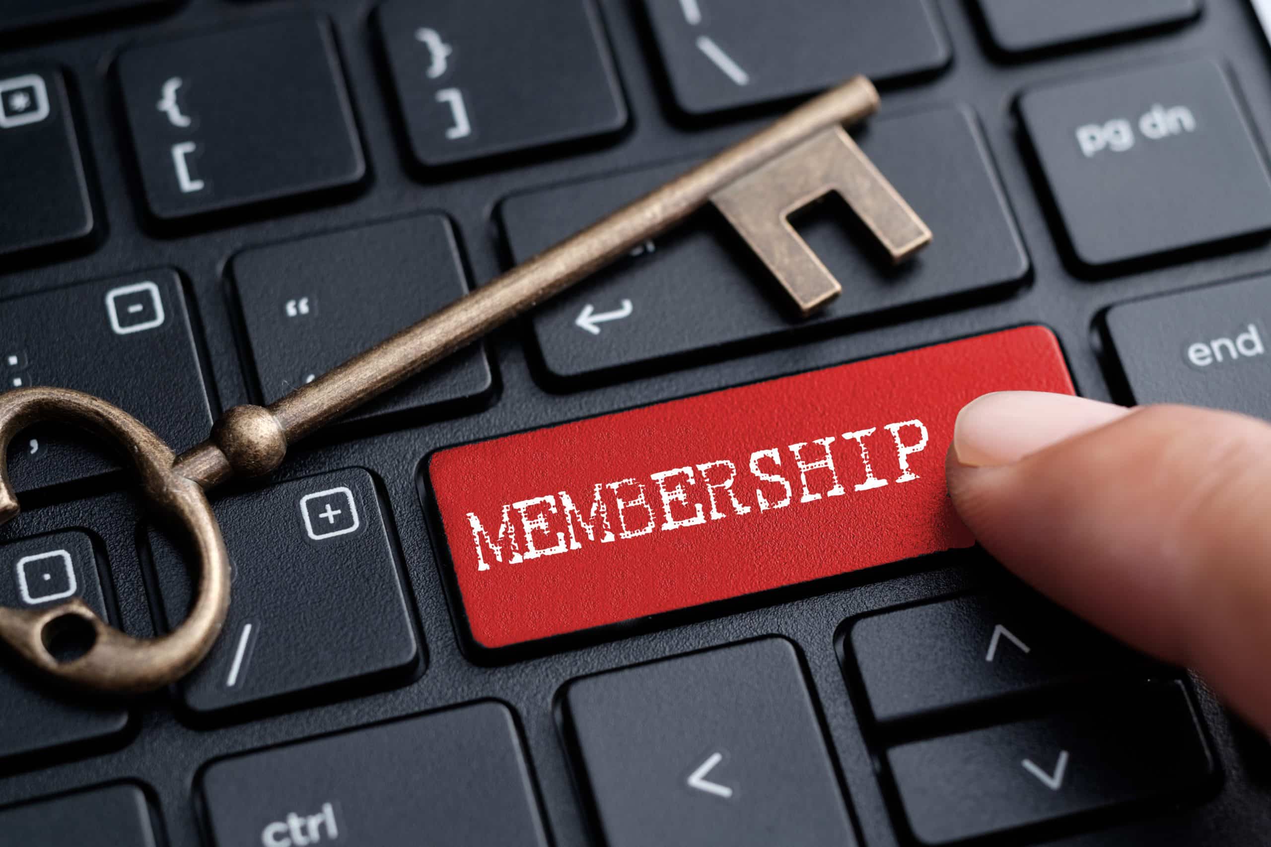 Membership keyboard and key