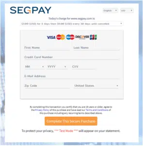 New Payment Page